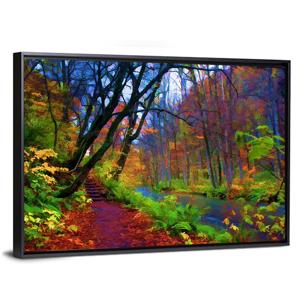 Autumn Along Oirase River Wall Art