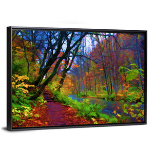 Autumn Colors Of Oirase River Wall Art