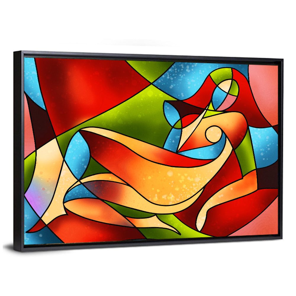 Woman Stained Glass Artwork Wall Art
