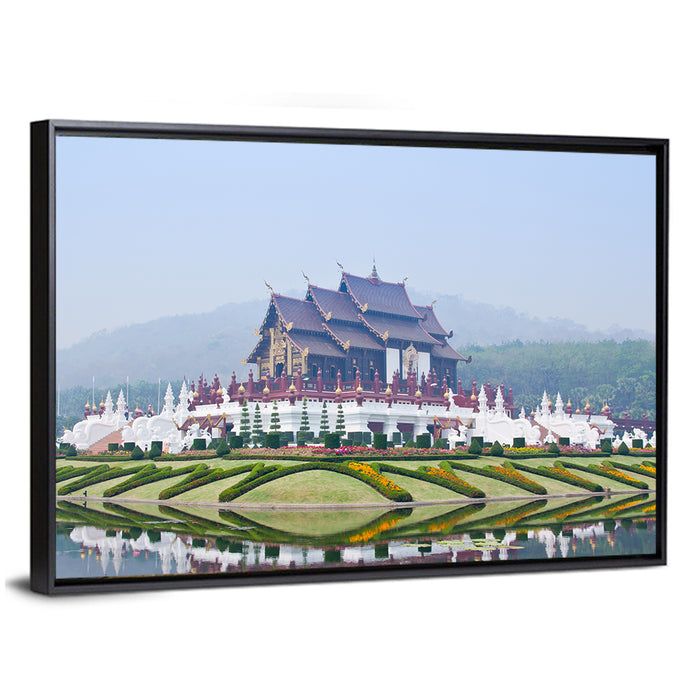 Ho Kham Royal Pavilion Chiang Mai Wall Art as a framed canvas