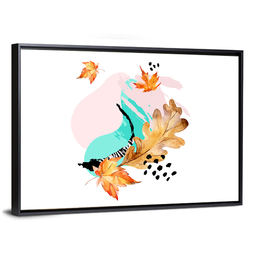 Abstract Maple Leaves Wall Art