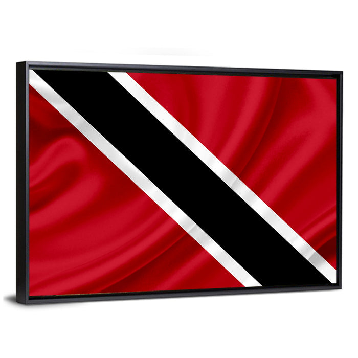 Trinidad and Tobago Flag, Diagonal Stripe Wall Art as a framed canvas