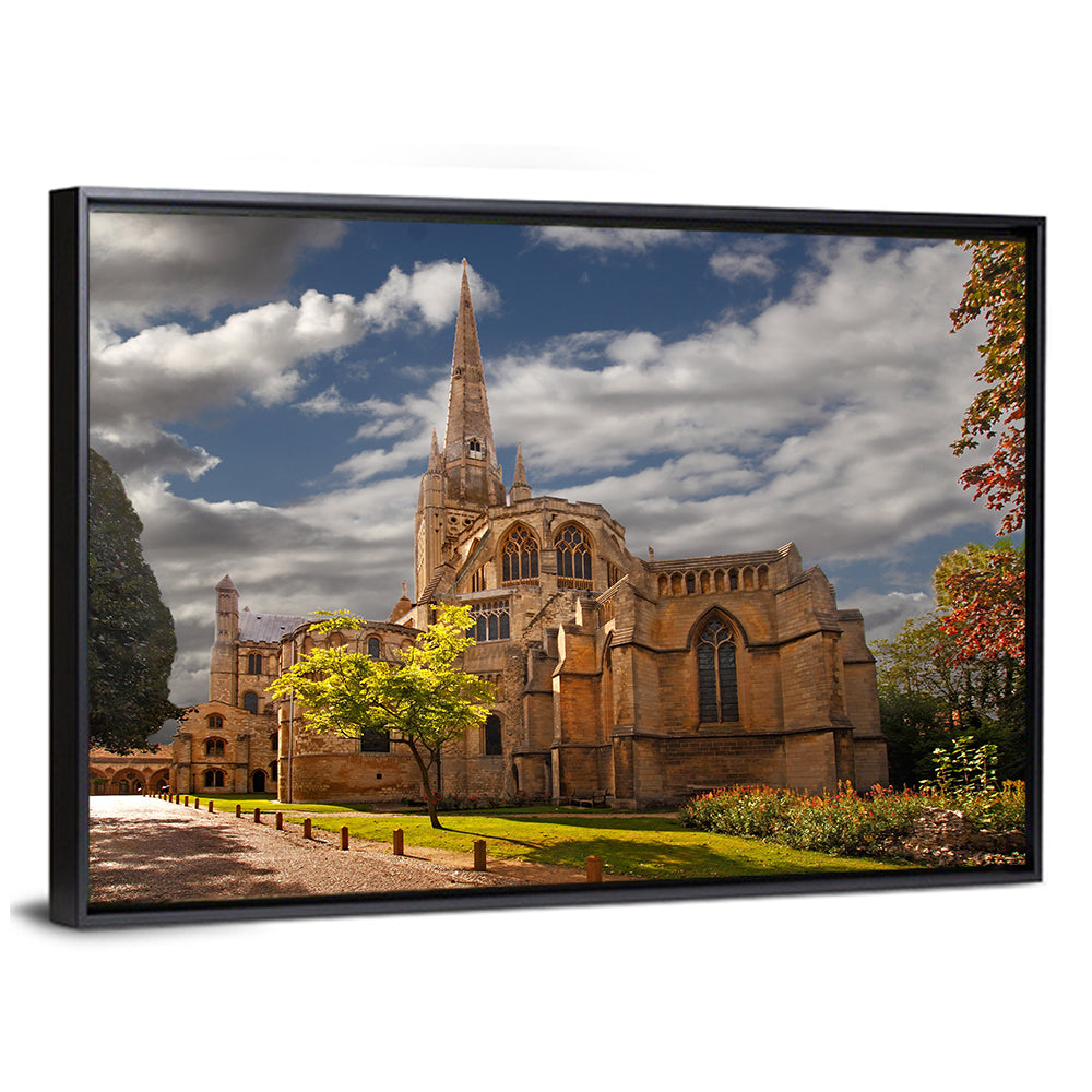 Peterborough Cathedral Low Angle View Wall Art