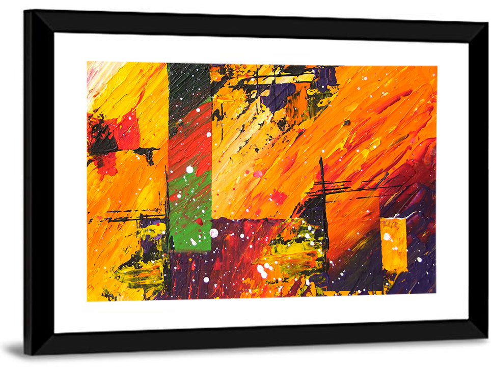 Bold Impasto Geometry Wall Art