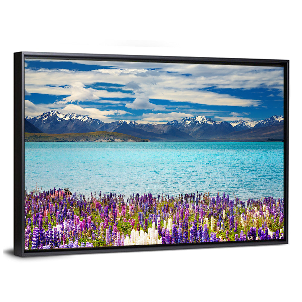 Lake Tekapo Lupines and Mountains Wall Art