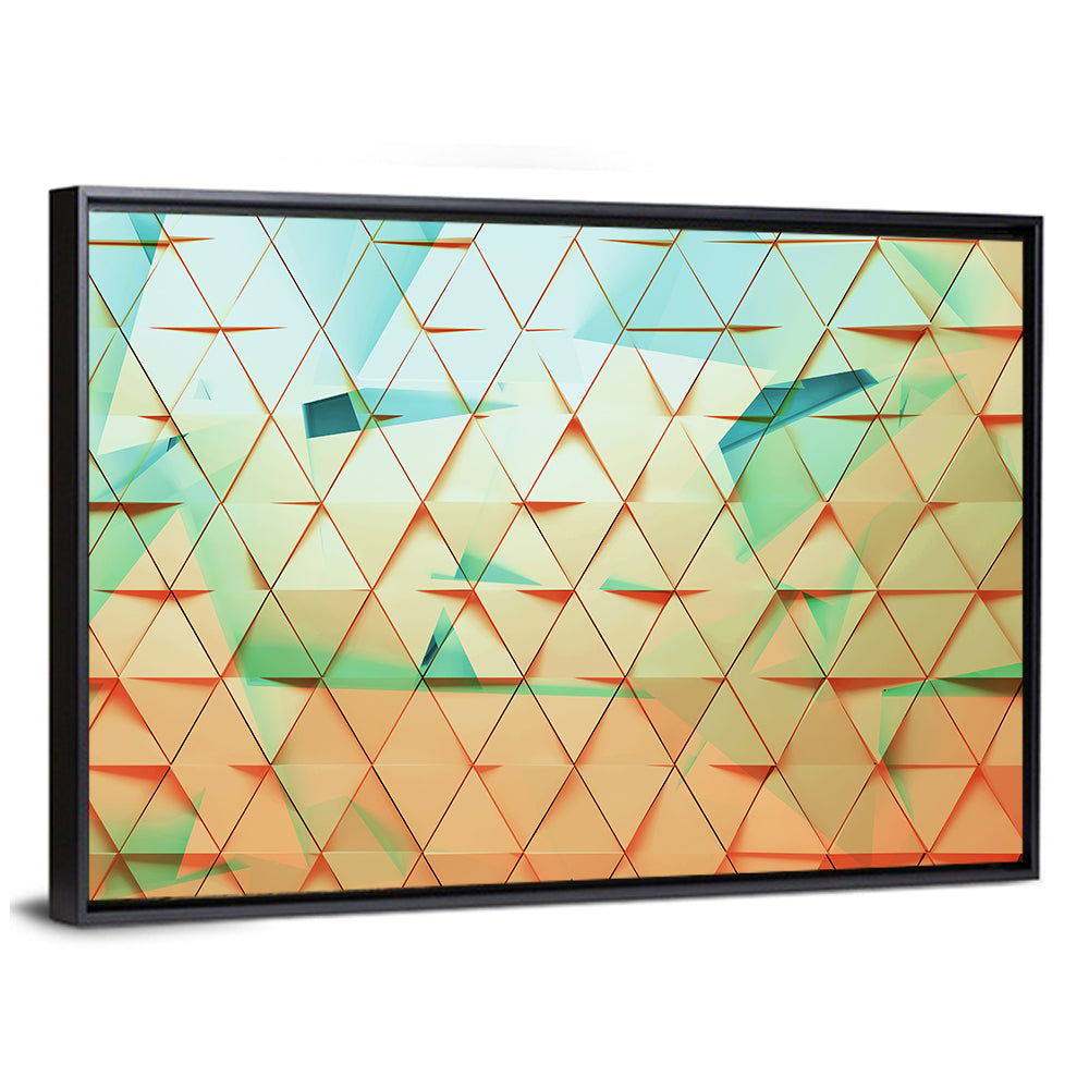 Translucent Triangle Grid Wall Art