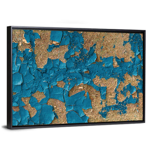 Cracked Blue Enamel Paint Wall Art