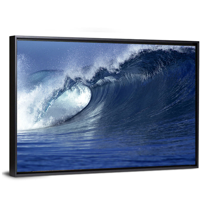 Fiji Wave Close-up Wall Art as a framed canvas