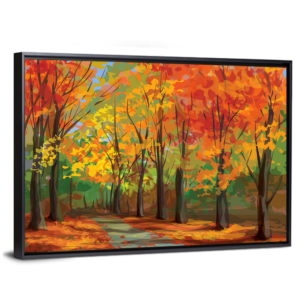 Autumn Forest Pathway Wall Art