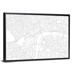 Map Of London City Wall Art