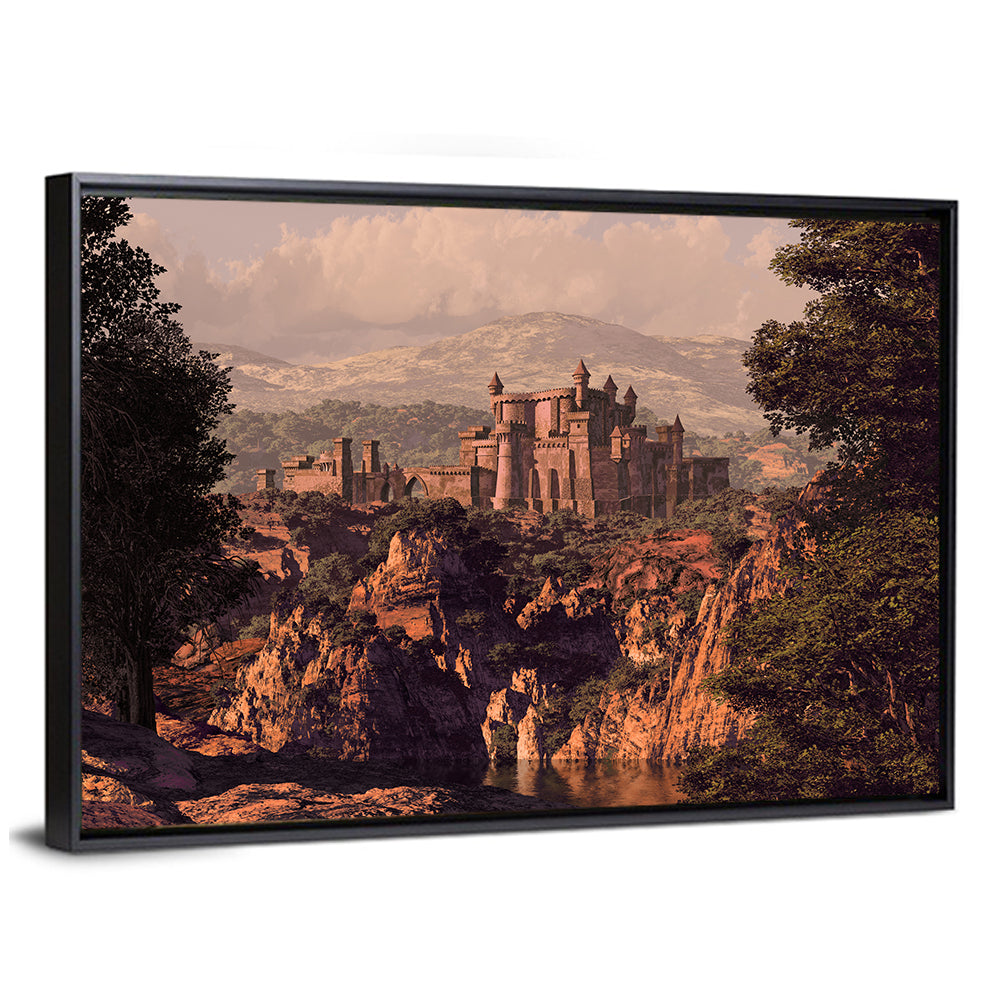 Medieval Castle at Golden Hour Wall Art