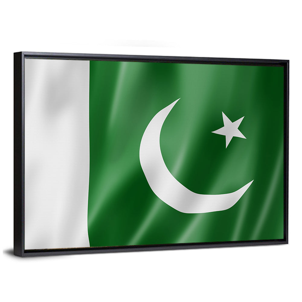 Waving Pakistan Flag Wall Art