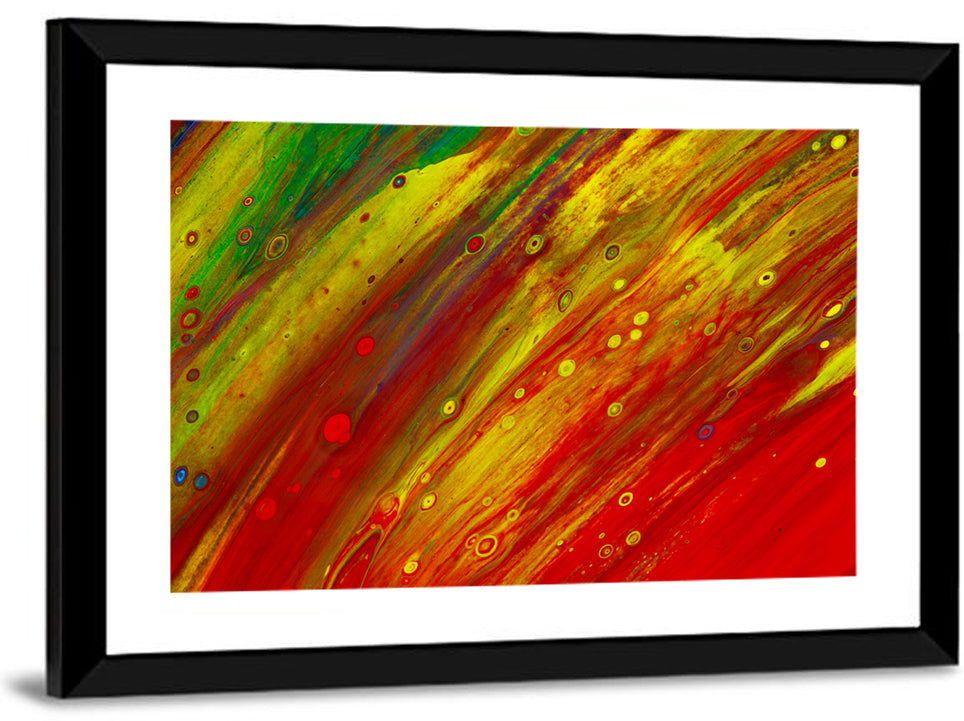 Vibrant Fluid Abstract with Cells Wall Art