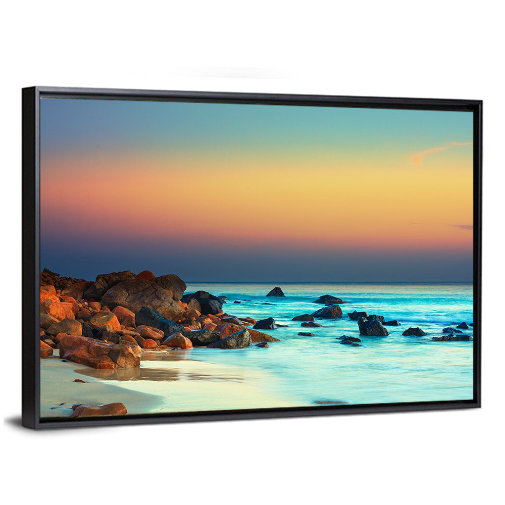 Sunset Over Volcanic Shoreline Wall Art