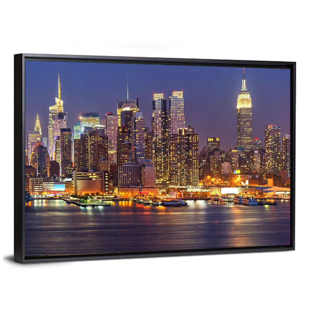 Manhattan at Night Wall Art