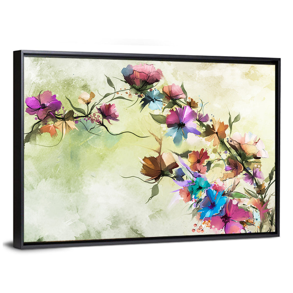 Floral Oil Abstract Wall Art