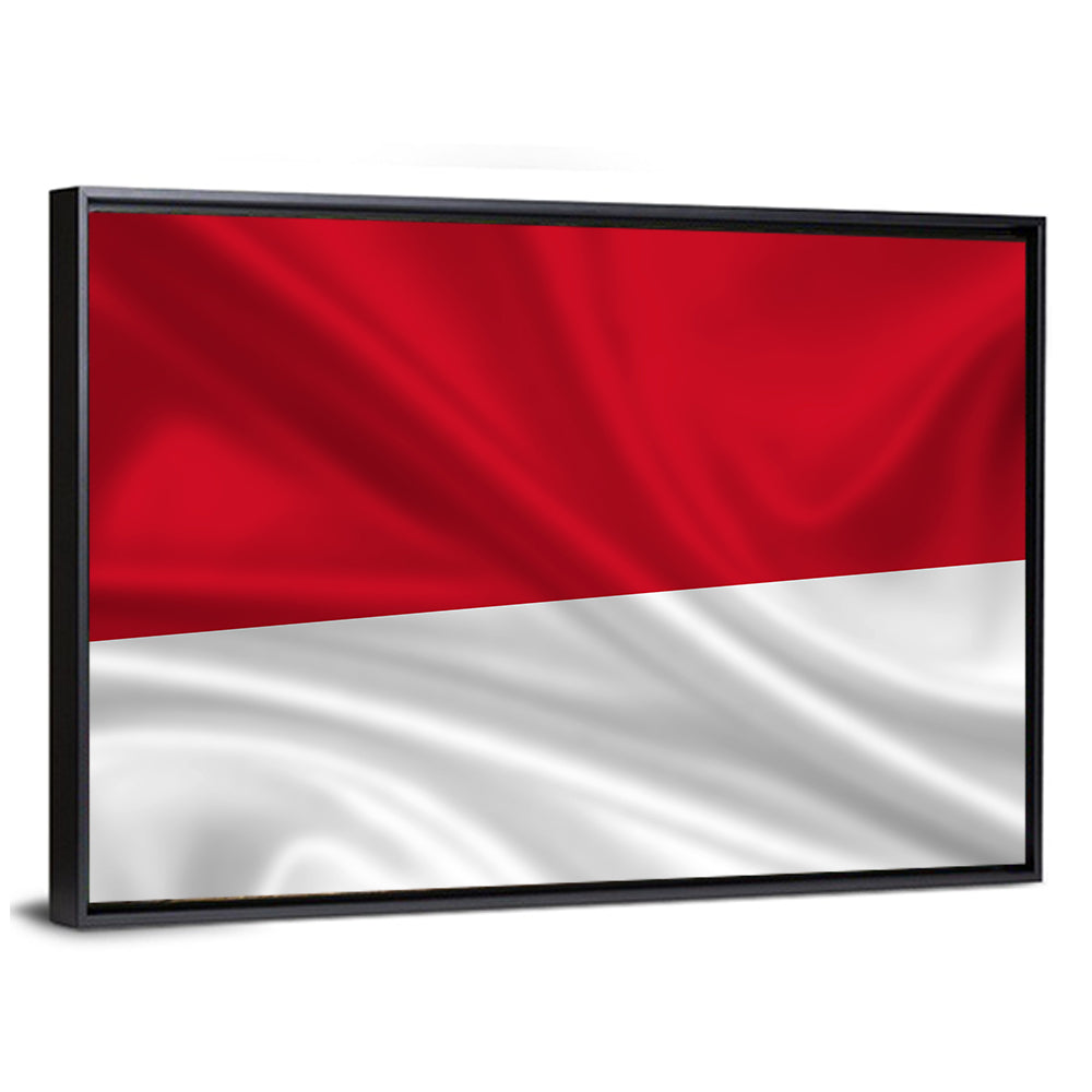 Indonesia Monaco Waving Flag Wall Art
