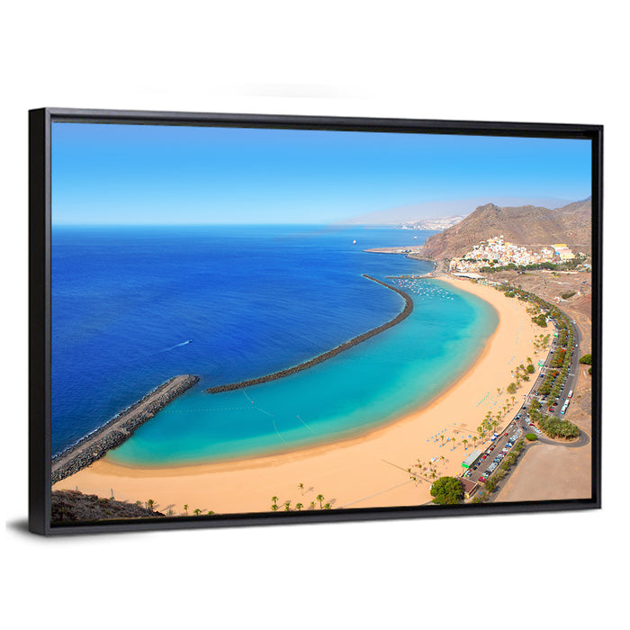 Las Teresitas Beach, Tenerife Wall Art as a framed canvas