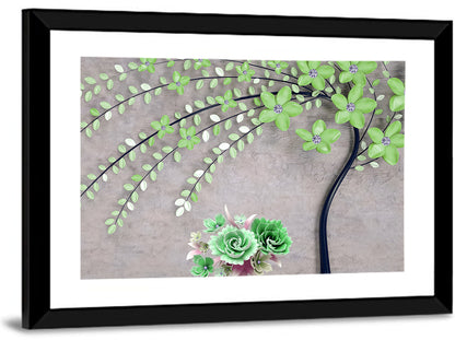3d Floral Abstract Wall Art