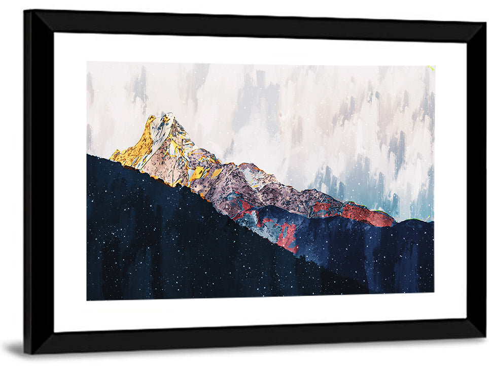 Textured Mountain Peaks Wall Art