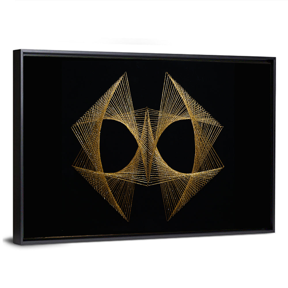 Antique Gold String Geometry Wall Art