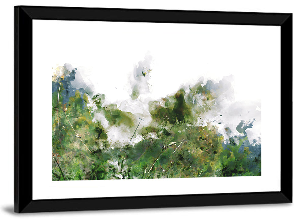 Wildflower Meadow Watercolor Wall Art