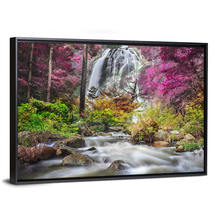 Klonglan Waterfall Wall Art as a framed canvas