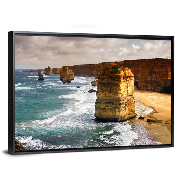 Twelve Apostles at Port Campbell Wall Art as a framed canvas