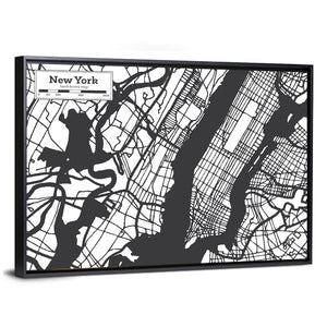 New York City Map Wall Art