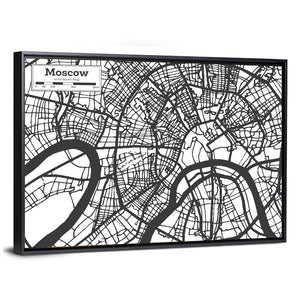 Moscow City Map Wall Art