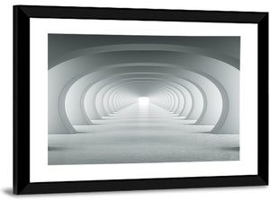 White Corridor Abstract Wall Art