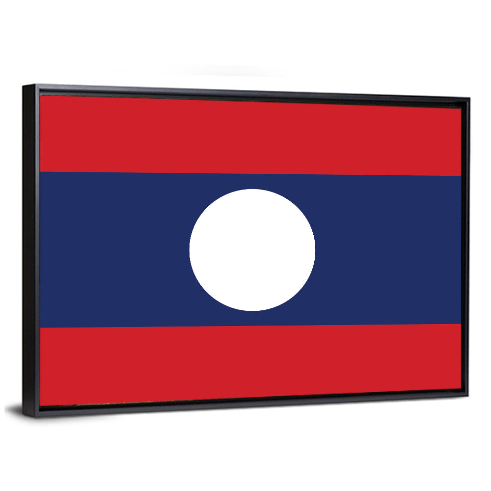 Laos Flag Minimalist Graphic Wall Art