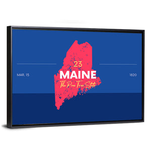 Maine State Map Wall Art