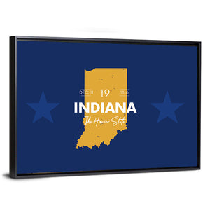 Indiana City Map Wall Art