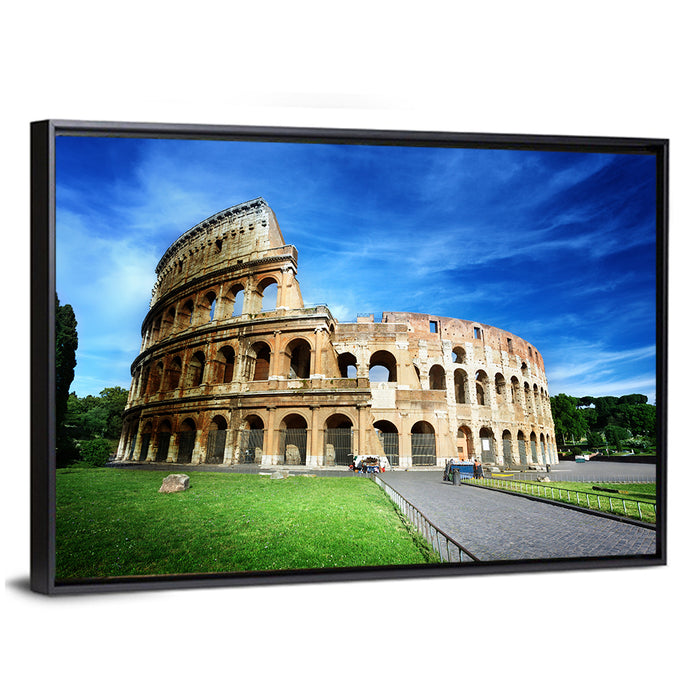 Colosseum in Rome Wall Art as a framed canvas