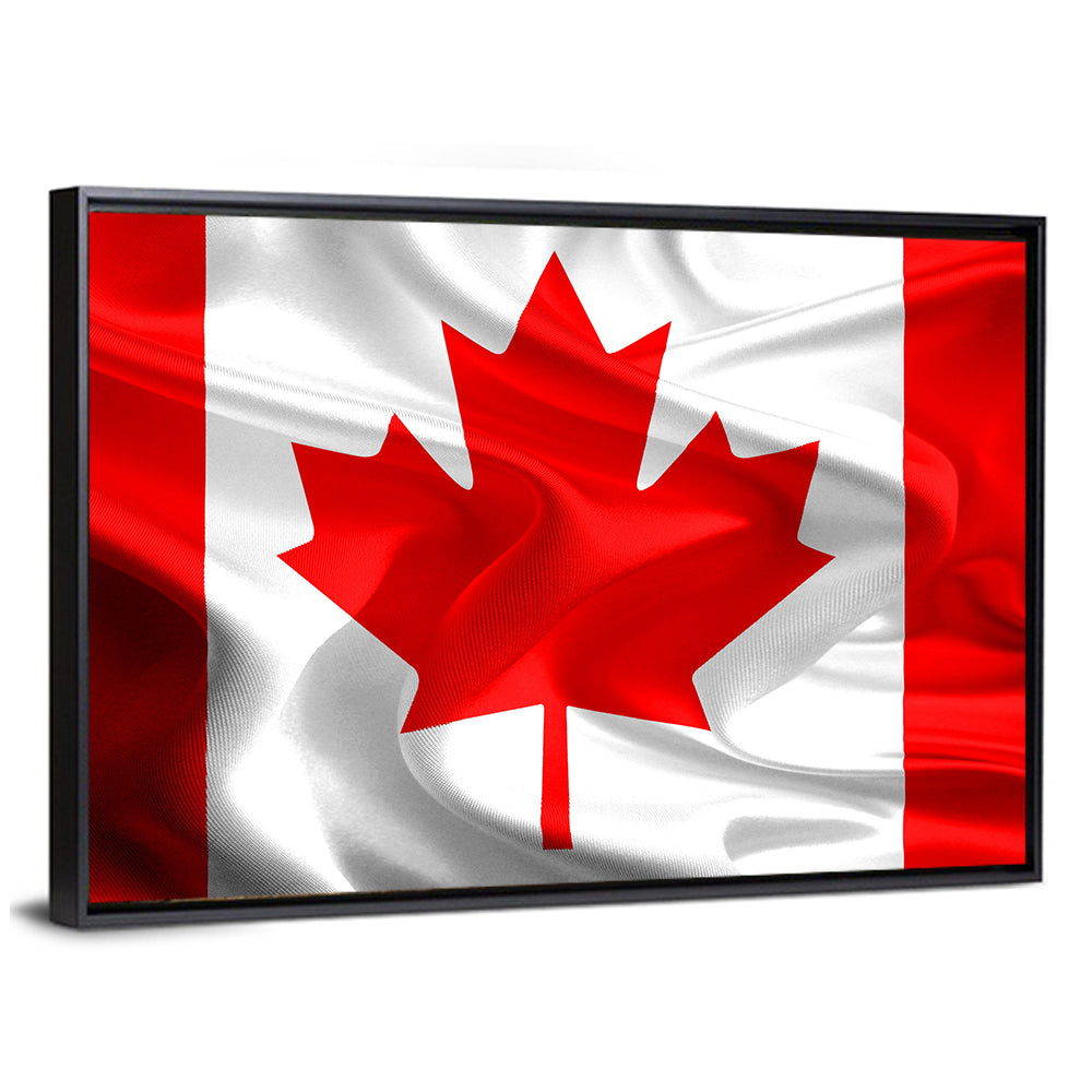 Waving Flag Of Canada Wall Art