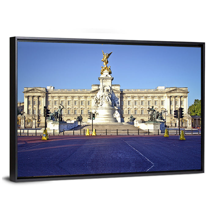 Buckingham Palace and Victoria Memorial Wall Art as a framed canvas
