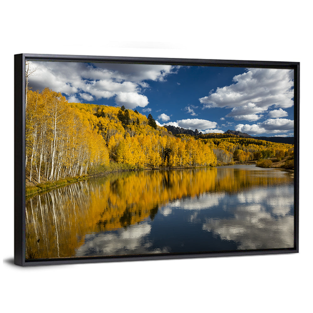 Cushman Lake Golden Aspens Wall Art