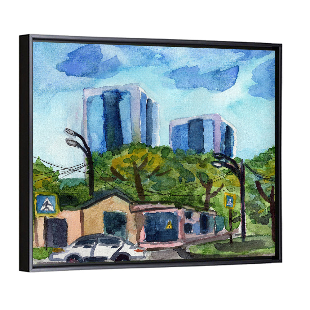 Business Center Sketch Wall Art