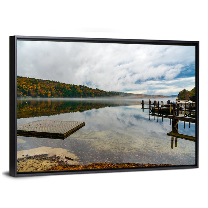 Lake Squam, New Hampshire Wall Art as a framed canvas