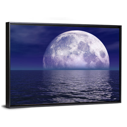 Full Moon Over Water Wall Art