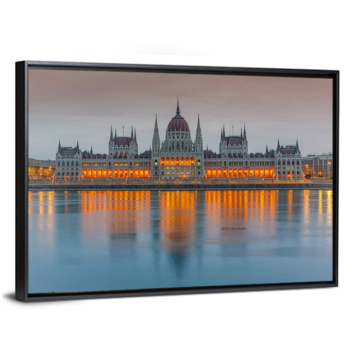 Budapest Parliament at Dusk Wall Art