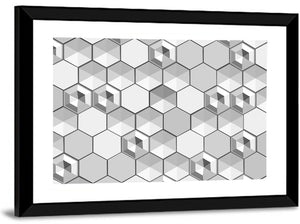 3d Hexagon Pattern Wall Art