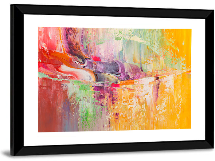 Palette Knife Strokes Wall Art as a framed print