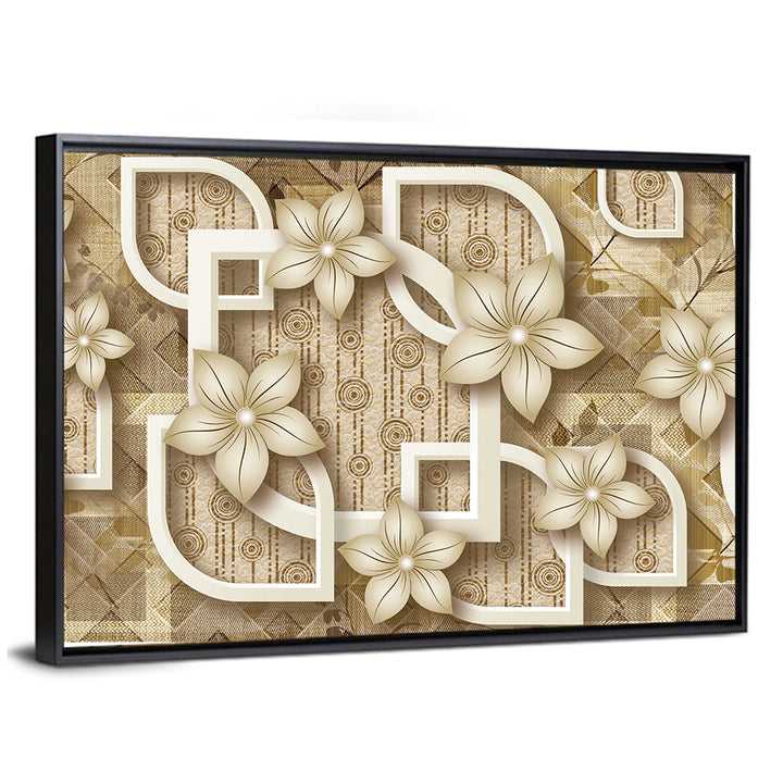 3d Floral Relief Design Wall Art