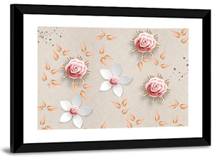 Decorative Flowers Illustration Wall Art