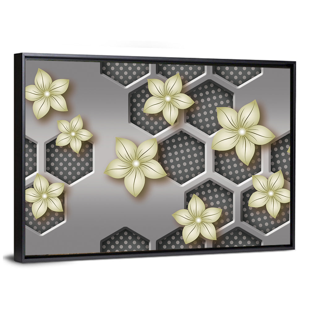 Honeycomb 3d Flower Mural Wall Art