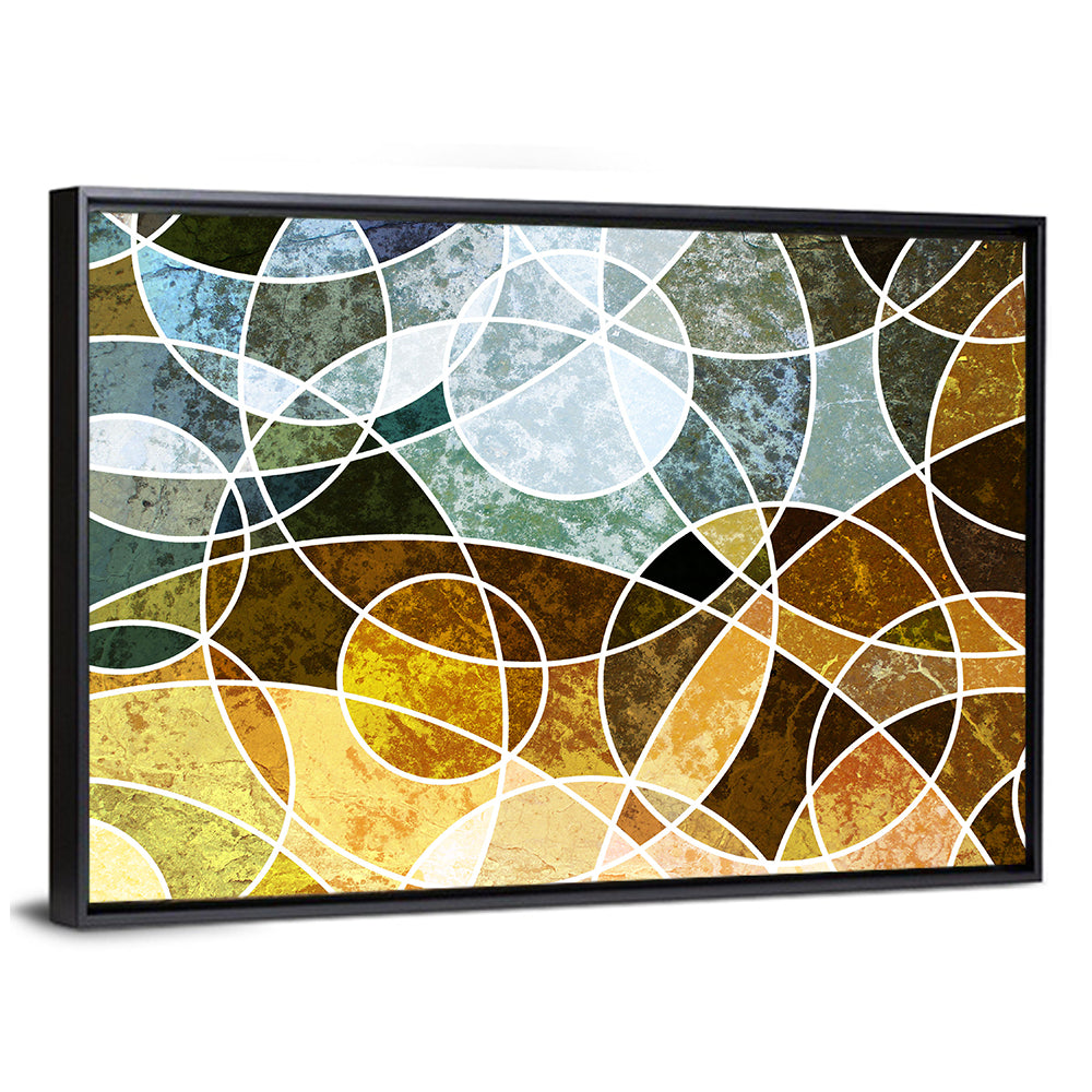 Weathered Geometric Mosaic Wall Art