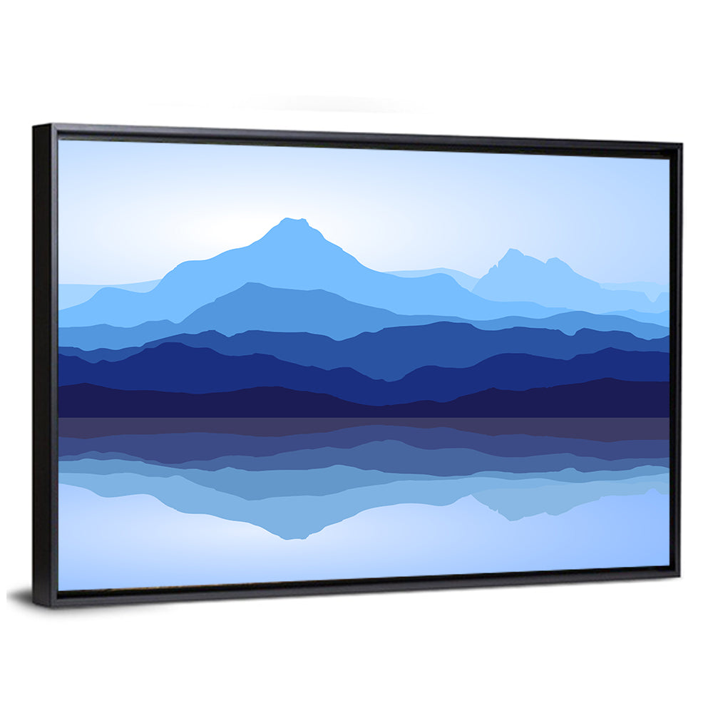 Blue Mountains Reflection In lake Wall Art