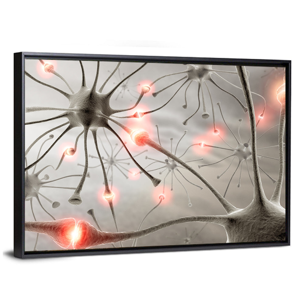 Hardwired Neurons with Glowing Synapses Wall Art